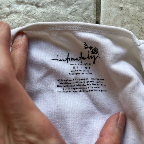 Free People White Crop Bralette Tank Top - Picture 3 of 3